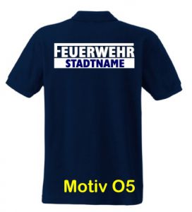 Feuerwehr Poloshirt mit Ortsname Motiv O5