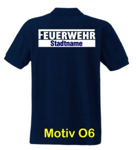 Feuerwehr Poloshirt mit Ortsname Motiv O6