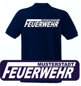 Feuerwehr Poloshirt mit Ortsname Motiv O15