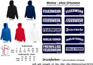 Feuerwehr Kapuzenshirt - Motiv S7