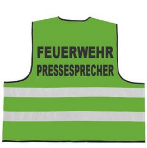 Feuerwehr Funktionsweste 2-zeilig FEUERWEHR / PRESSESPRECHER