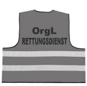 Rettungsdienst Funktionsweste mit Aufdruck OrgL RETTUNGSDIENST