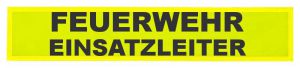 Feuerwehr Reflex - Rückenschilder 42x8cm, 2-zeilig, neongelb