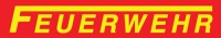 FEUERWEHR-Aufkleber outdoor 3,5 x 21 mit langen F o.W. - 5er