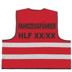 Feuerwehr Funktionsweste 2-zeilig FAHRZEUGFÜHRER / KENNUNG