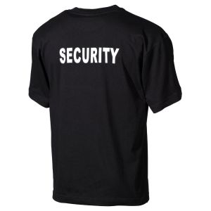 Security T-Shirt, schwarz, weiss bedruckt