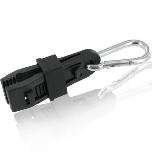 Handschuhhalter Tarp Clip, schwarz; mit Karabinerhaken 50mm