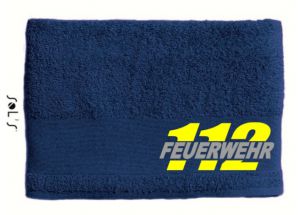 Badehandtuch mit gesticktem FEUERWEHR/112