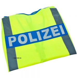 Polizei Warnweste / Signalweste - mit Aufdruck POLIZEI - blau
