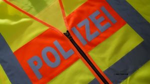 Polizei Warnweste / Signalweste - mit Aufdruck POLIZEI - orange