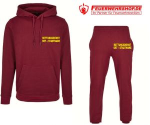 Rettungsdienst Freizeitanzug mit besticktem RETTUNGSDIENST und ORTS -/ STADTNAMEN (S - 5XL!)
