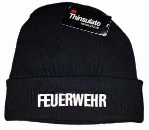 Feuerwehr Wintermütze im 20er Set mit gesticktem Schriftzug, auf Wunsch 2-zeilig mit ORTS -/ STADTNAMEN