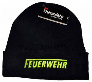 Feuerwehr Wintermütze mit Motiv S6 - FEUERWEHR mit langen F