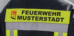 Feuerwehr Reflex - Rückenschild mit Logo 38x8cm, neongelb