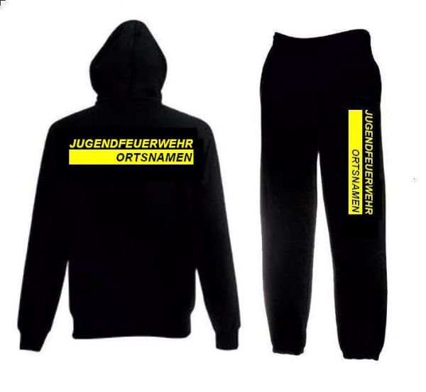 Jugendfeuerwehr Freizeitanzug / Wechselkleidung mit Schriftzug JUGENDFEUERWEHR / Ortnamen