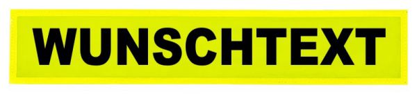 Feuerwehr Reflex - Rückenschilder 42x8cm, 1-zeilig, neongelb