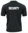 Security Poloshirt, schwarz, weiss bedruckt